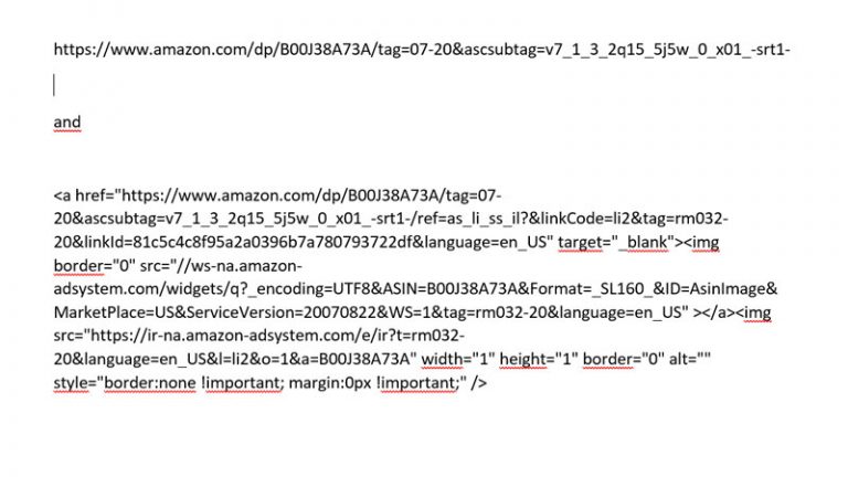 What Does An Amazon Affiliate Link Look Like? - The Text Paradise